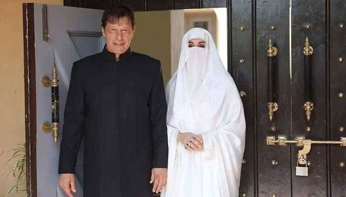 Former prime minister Imran Khan (left) and his wife Bushra Bibi. — Twitter/PTI/File