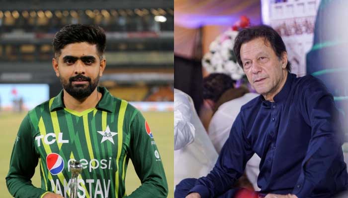 Pakistan captain Babar Azam (left) and Pakistan Tehreek-e-Insaf (PTI) Chairman Imran Khan. — Twitter/Instagram//@TheRealPCB/@imrankhan.pti