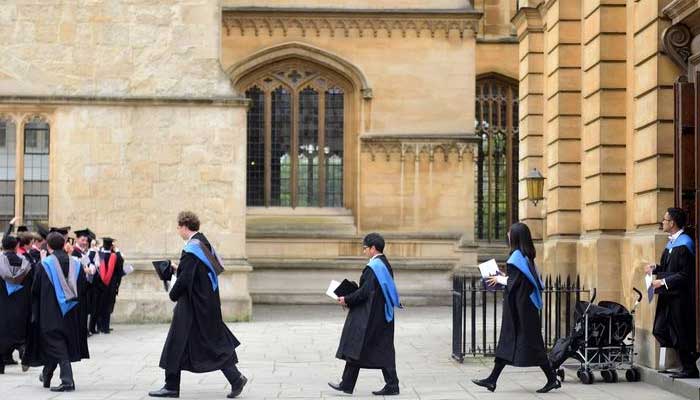 Graduates leave the Sheldonian Theatre after a graduation ceremony at Oxford University, in Oxford, Britain July 15, 2017. — Reuters