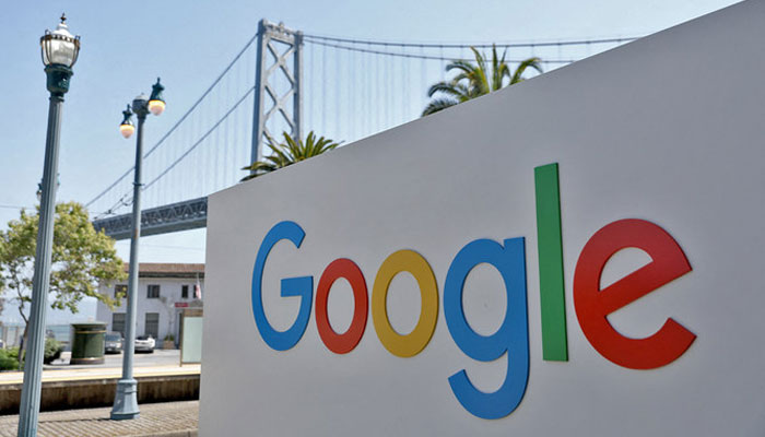 A sign is posted in front of a Google office on April 26, 2022 in San Francisco, California. AFP/File