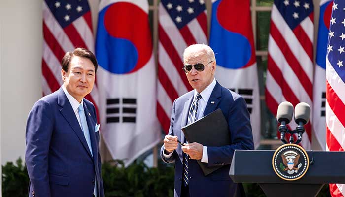 Joint press conference by President Joe Biden and South Korean President Yoon Suk Yeol at the White House. — Reuters/File