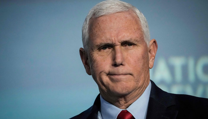 Former US vice president Mike Pence speaks at the National Review Institutes 2023 Ideas Summit on March 31, 2023, in Washington, DC. — AFP