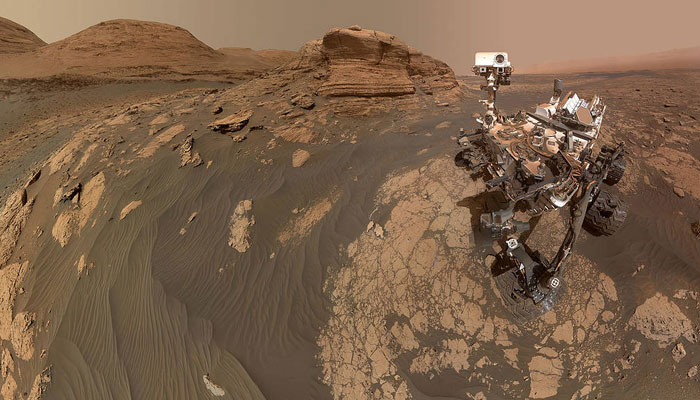 This picture shows Nasas Curiosity rover landed on Mars. Since August 2012, Curiosity has been exploring the 3-mile-high Mt. Sharp in Gale Crater. — Nasa/File