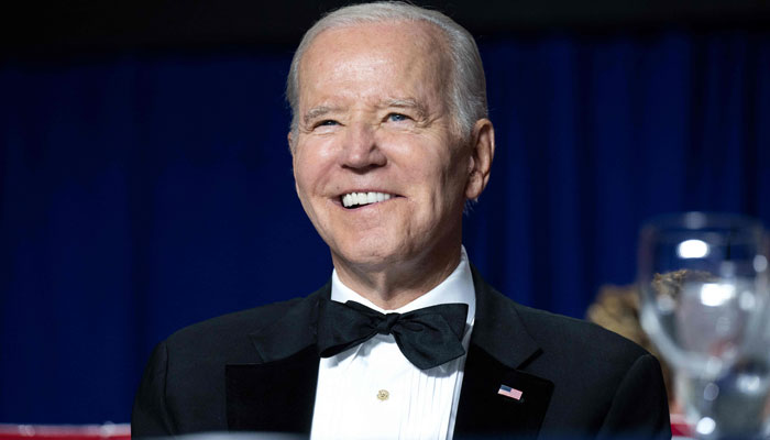 US President Joe Biden attends the White House Correspondents Association dinner at the Washington Hilton in Washington, DC, on April 29, 2023. — AFP