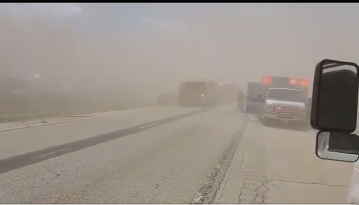 Dust storm on Illinois highway leaves six dead, dozens injured. Twitter