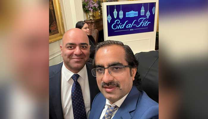 Dr Ijaz Ahmad (left) with first Muslim Pakistani-American Federal Judge Zahid Qureshi. — Photo by author