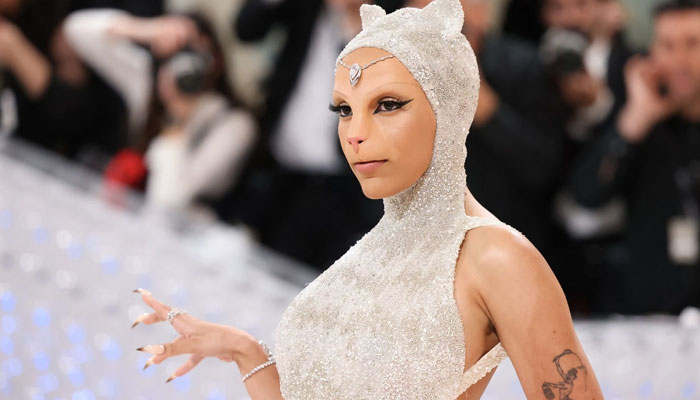 Doja Cat emulates Karl Lagerfelds cat Choupette at Met Gala