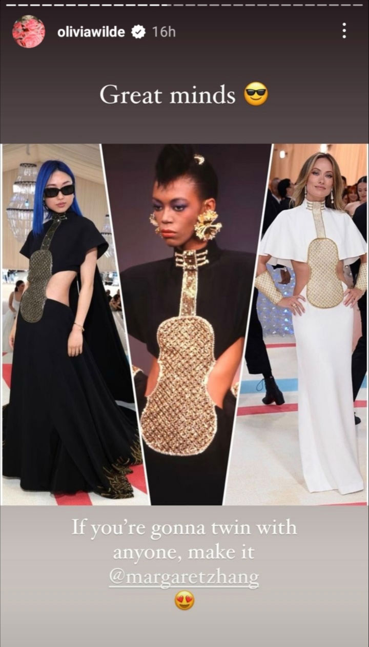 Olivia Wilde’s perfect response to wearing same attire as Vogue’s EIC at Met Gala