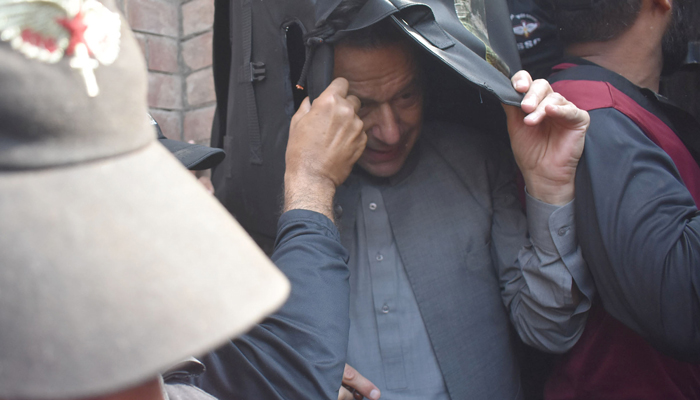 Pakistan Tehreek-e-Insaf (PTI) Chairman Imran Khan appears for a hearing at the Lahore High Court on March 21, 2023. — Online/File