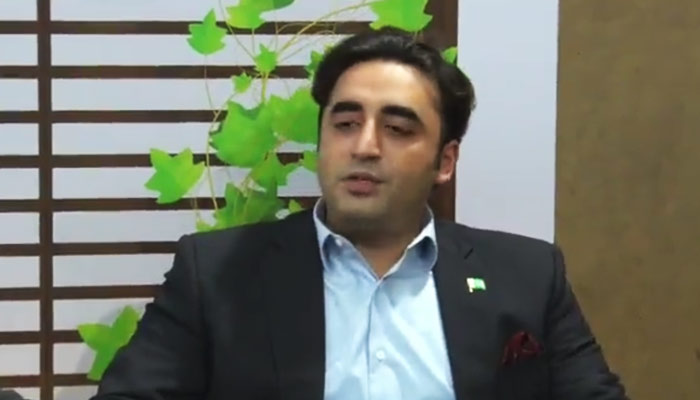 Foreign Minister Bilawal Bhutto-Zardari during a meeting in Goa, India, on May 4, 2023, in this still image taken from a video. — Twitter/@MediaCellPPP