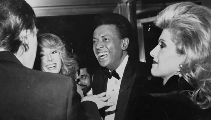 From L-R: former President Donald Trump, E. Jean Carroll, John Johnson and Ivana Trump at an NBC party, late 1980s. Source: U.S. District Court in Manhattan