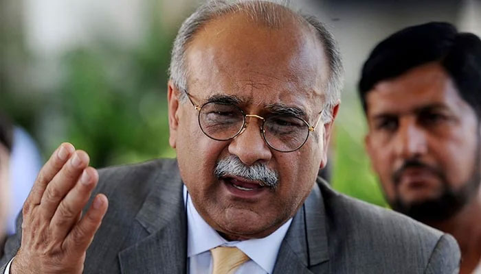 An undated photograph of Pakistan Cricket Board chief Najam Sethi. — AFP/File