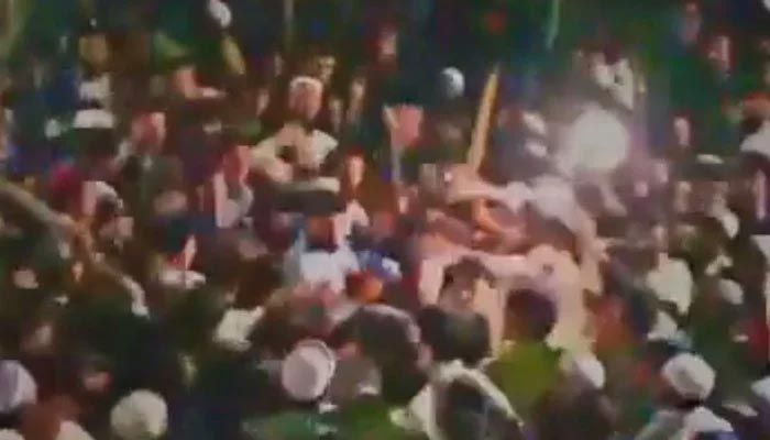 PTI rally speaker lynched by mob over blasphemy.—Twitter@Shanyousaf6