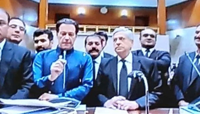 PTI Chief Imran Khan in Supreme Court. Twtter