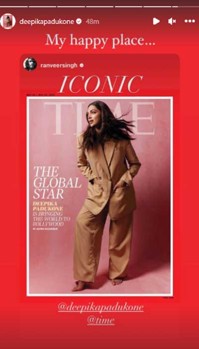 Deepika Padukone features on 'Time magazine' cover as 'The global star'
