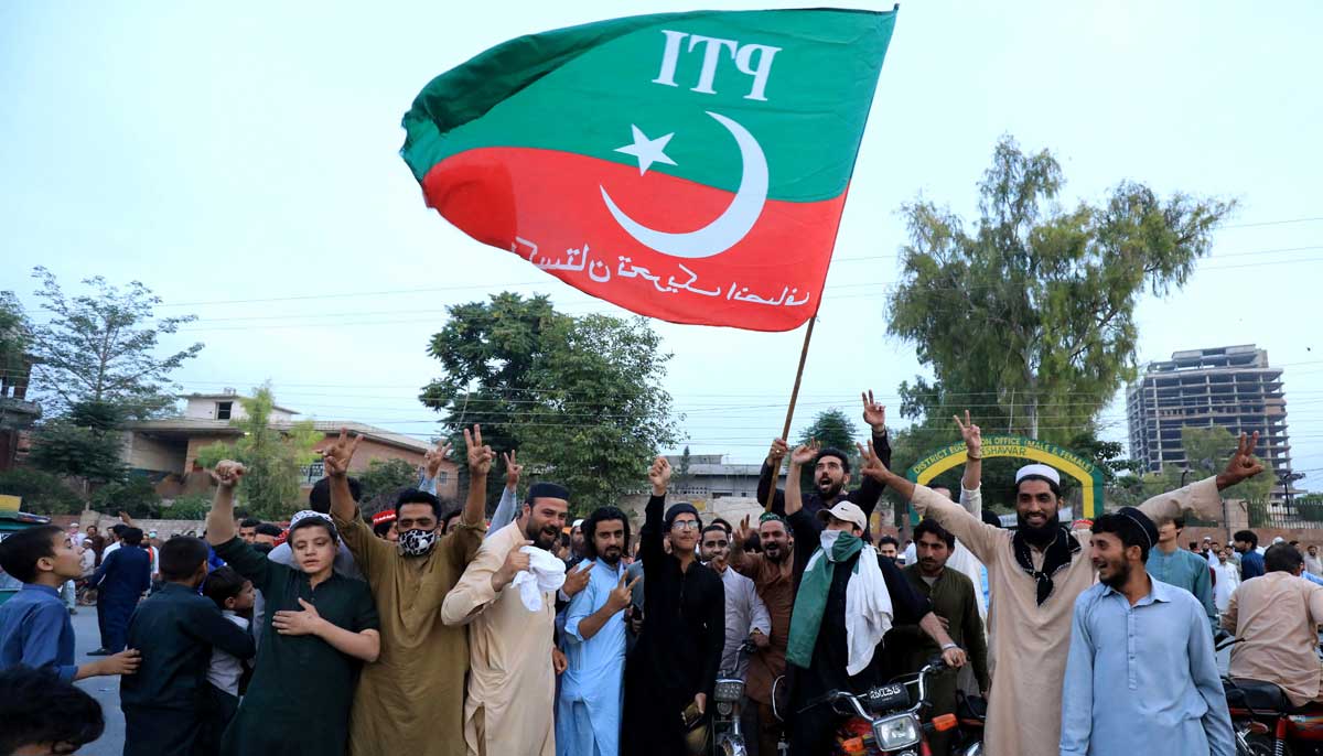 Supporters of Pakistans former Prime Minister Imran Khan shout slogans as they celebrate after Supreme Court according to Khans lawyer ruled that the arrest of Khan was illegal, in Peshawar, Pakistan, May 11, 2023. — Reuters