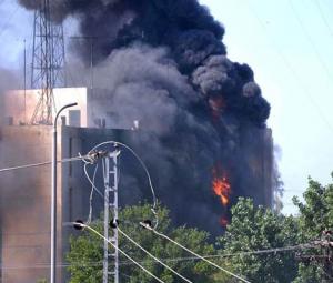 History goes up in smoke as PTI protesters set Radio Pakistan Peshawar on fire