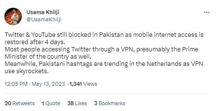 Twitter, Facebook, YouTube still blocked in Pakistan
