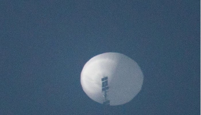 A balloon flies in the sky over Billings, Montana, U.S. February 1, 2023, in this picture obtained from social media. — Reuters/File