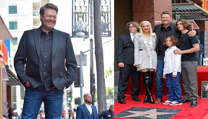 Blake Shelton heaps praise on Gwen Stefani at Hollywood Walk of Fame