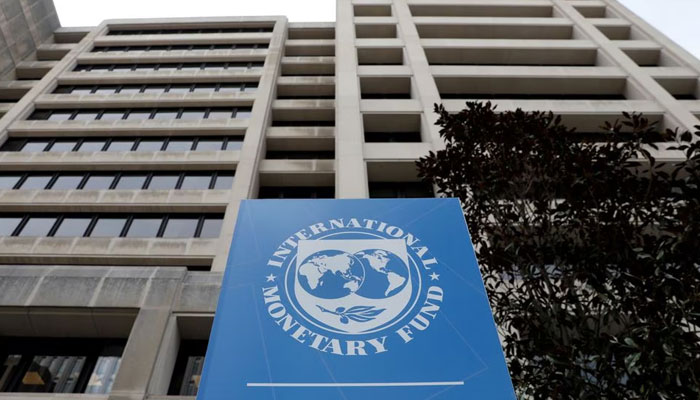 The International Monetary Fund logo is seen during the IMF/World Bank spring meetings in Washington, US, April 21, 2017.
