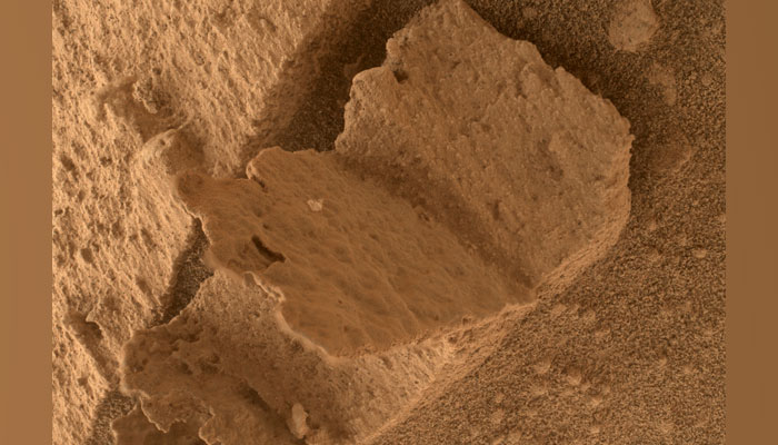 A book-shaped rock found by Nasa Curiosity Mission. — Nasa/File