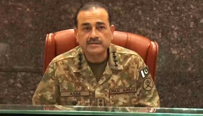 COAS General Asim Munir chairs a Special Corps Commanders Conference in Rawalpindi, on May 15, 2023, in this still taken from a video. — ISPR