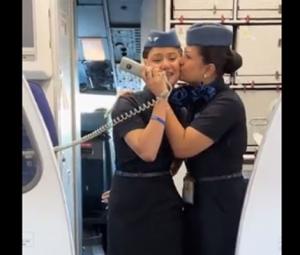 WATCH: Air hostess makes special announcement for her co-worker's mom