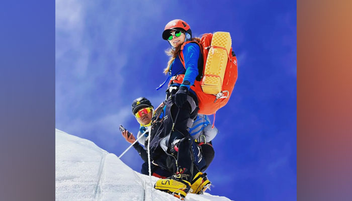 Naila Kiani during her summit of mount Everest. — Instagram/Naila Kiani