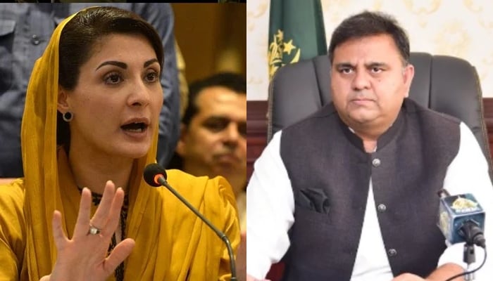 Pakistan Muslim League-Nawaz (PML-N) Senior Vice-President Maryam Nawaz (left) and Pakistan Tehreek-e-Insaf (PTI) leader Fawad Chaudhry. — AFP/PID/Files