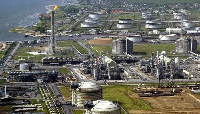 This photo shows Shell Oils oil and gas terminal on Bonny Island in southern Nigerias Niger Delta. — AFP/File