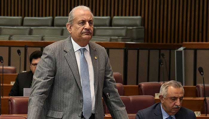 Senator Raza Rabbani speaks during a joint session of Majlis-e-Shoora on February 8, 2023. — NNI