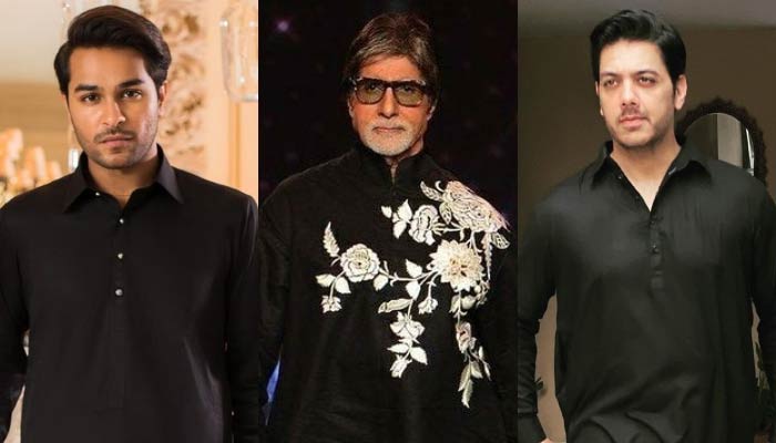 Asim Azhar (left), Amitabh Bachchan and Goher Mumtaz (right). — Instagram/@asimazhar/@amitabhbachchan/@gohermumtazofficial