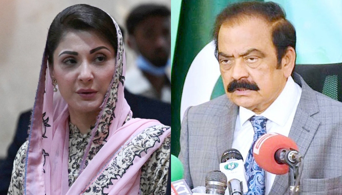 Senior PML-N leaders Maryam Nawaz (left) and Rana Sanaullah. — AFP/APP/File
