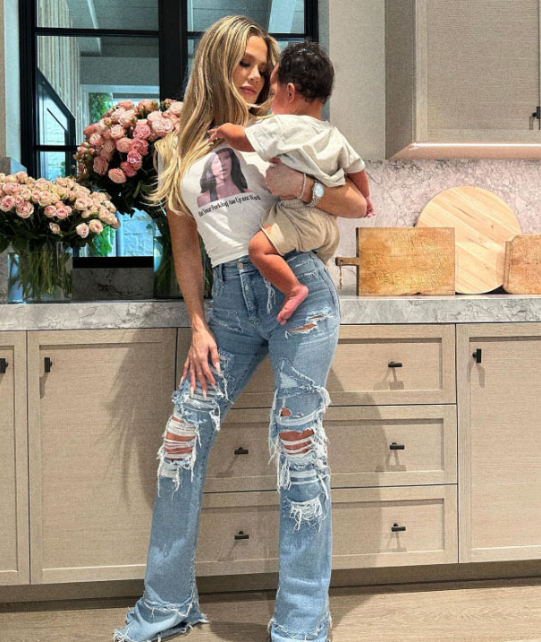 Khloé Kardashian unveils candid snap of infant son: Photos