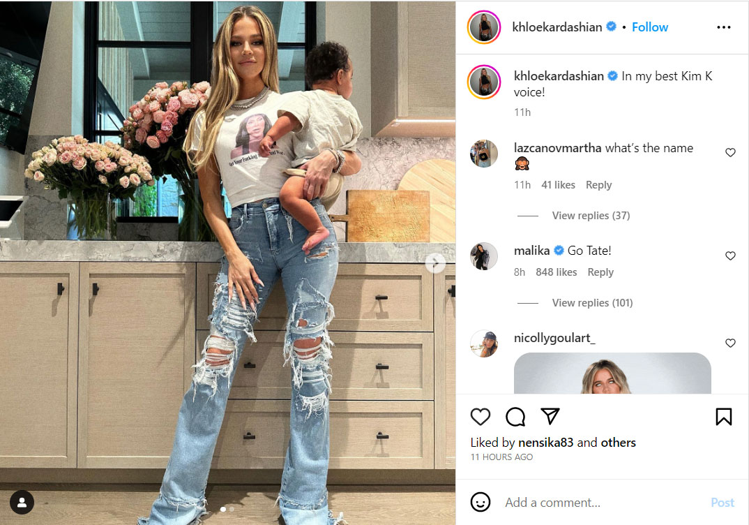 Khloé Kardashian unveils candid snap of infant son: Photos