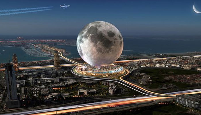 The picture shows the moon project being planned in Dubai. —moonworldresorts.com