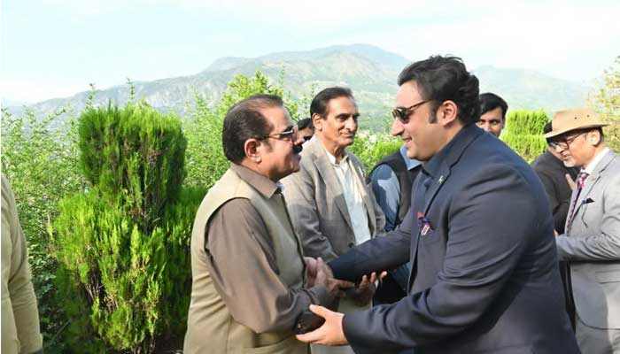 Foreign Minister Bilawal Bhutto-Zardari arrives in Azad Jammu and Kashmir on May 21, Sunday. — Twitter/MediaCellPPP