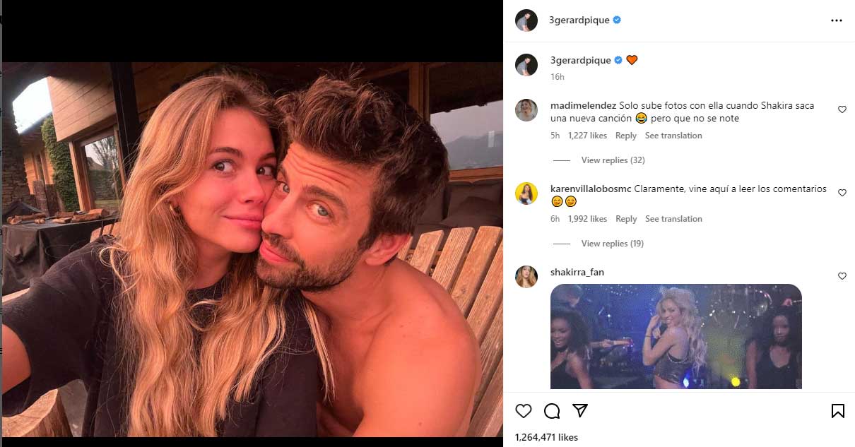 Gerard Pique diejek oleh penggemar Shakiras setelah pesepakbola memposting selfie dengan pacar barunya