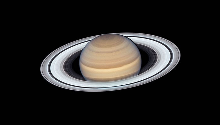 Hubble Space Telescopes Wide Field Camera 3 photo shows an observation of Saturn on June 20, 2019. — AFP