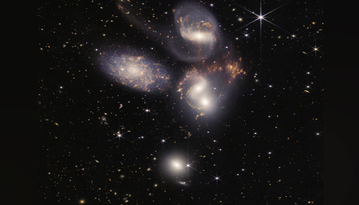 Nasa’s James Webb Space Telescope reveals never-before-seen details of galaxy group “Stephan’s Quintet”. — Nasa/File