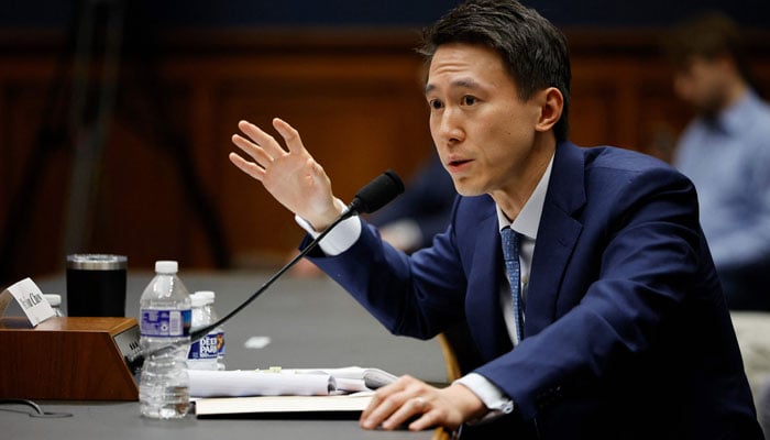 TikTok CEO Shou Zi Chew testifies before the House Energy and Commerce Committee hearing on TikTok: How Congress Can Safeguard American Data Privacy and Protect Children from Online Harms, on Capitol Hill, March 23, 2023, in Washington, DC. — AFP