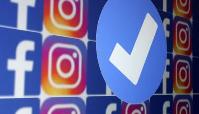A blue verification badge and the logos of Facebook and Instagram are seen in this picture illustration taken January 19, 2023.—Reuters