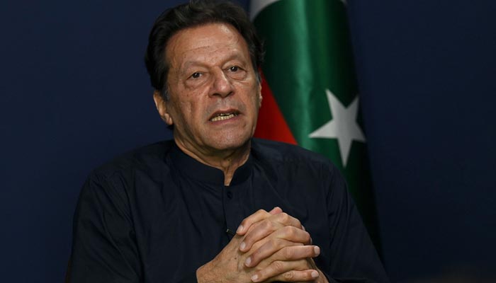 Former prime minister Imran Khan speaks during an interview with AFP at his residence in Lahore on May 18, 2023. — AFP