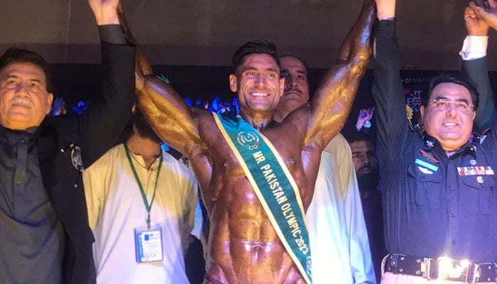 Yasin Khan memenangkan gelar Mr Pakistan Olympic 2023