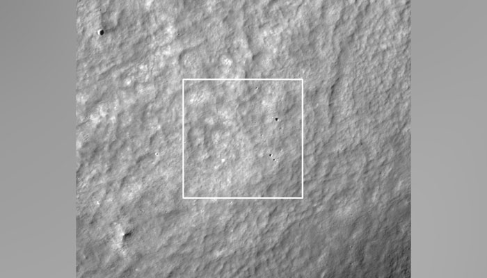 HAKUTO-R Mission 1 lunar lander site, as seen by the Lunar Reconnaissance Orbiter Camera (LROC) on April 26, 2023, the day after the attempted landing. — Nasa