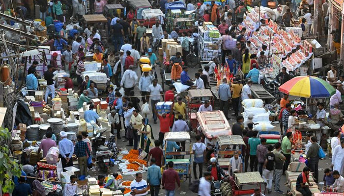 A crowded scene in India from October 2022. AFP/File