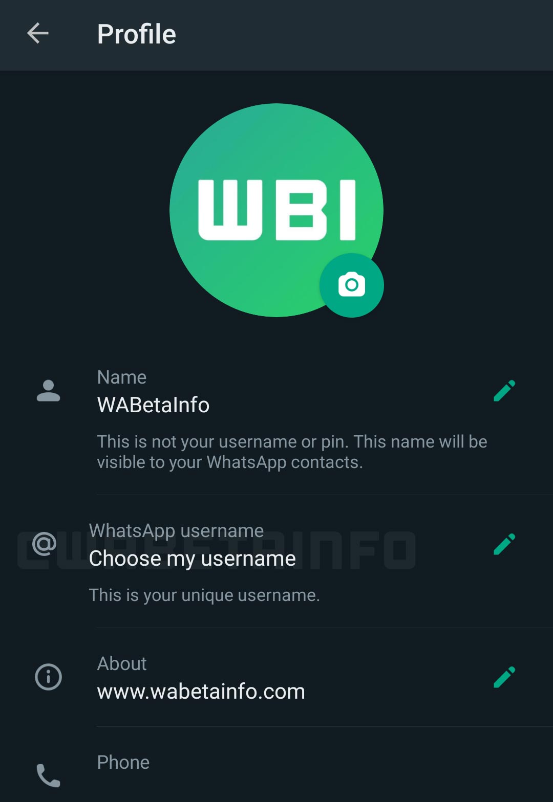 A screengrab of the future interface. — WABetainfo