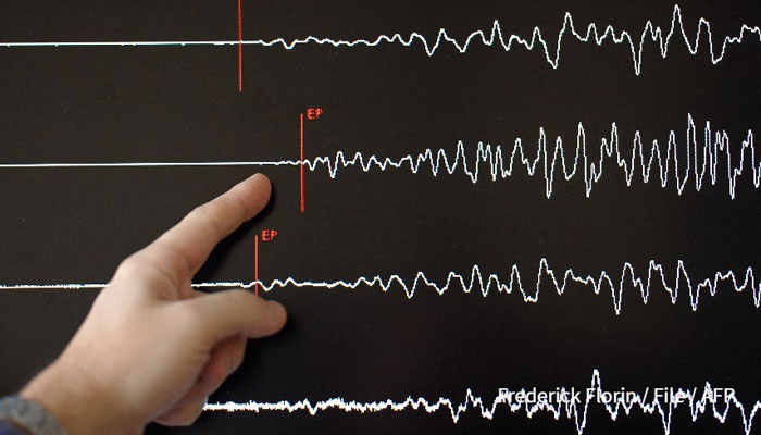 A graph of earthquake measurement can be seen in this picture. — Twitter/AFP