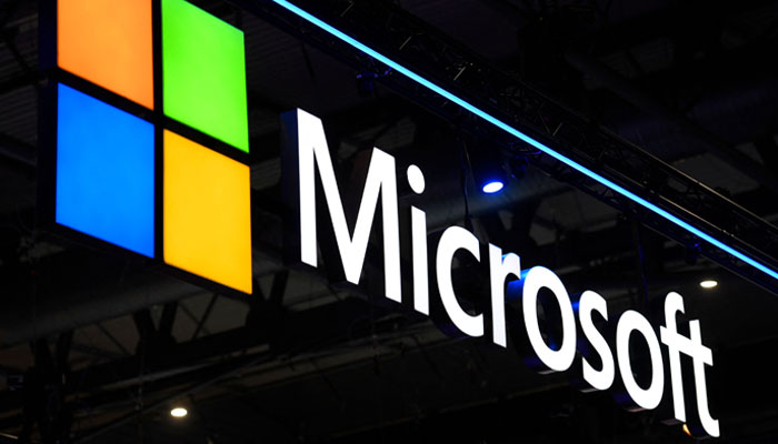 This photo shows a Microsoft logo displayed at the Mobile World Congress in Barcelona. — AFP/File